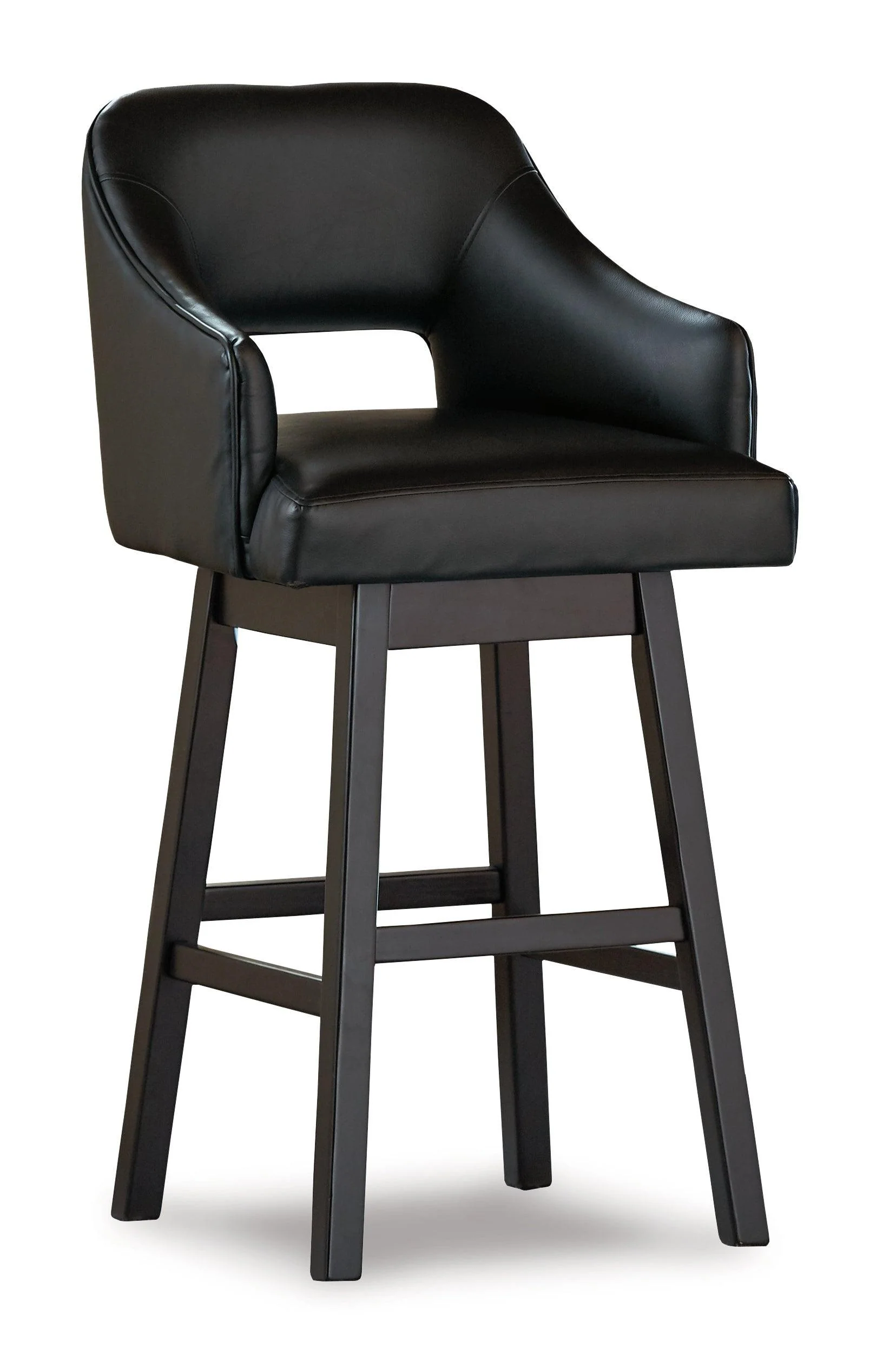 Tallenger Black Dark Brown 2-Piece Bar Stool - Image 3