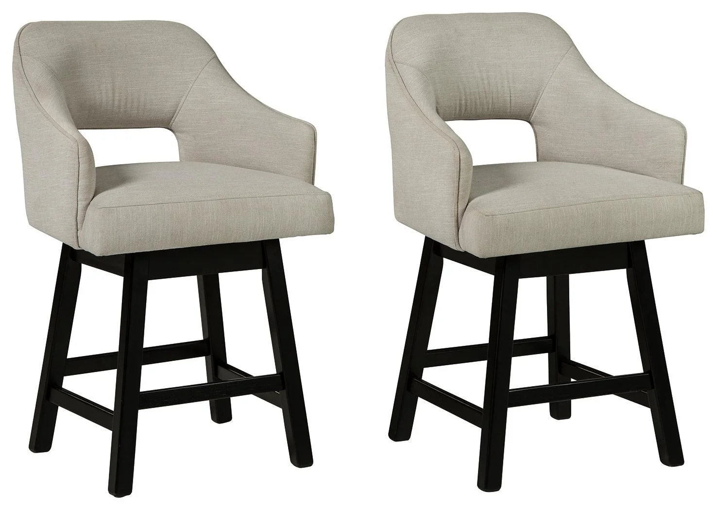 Tallenger Linen Brown 2-Piece Bar Stool - Image 2