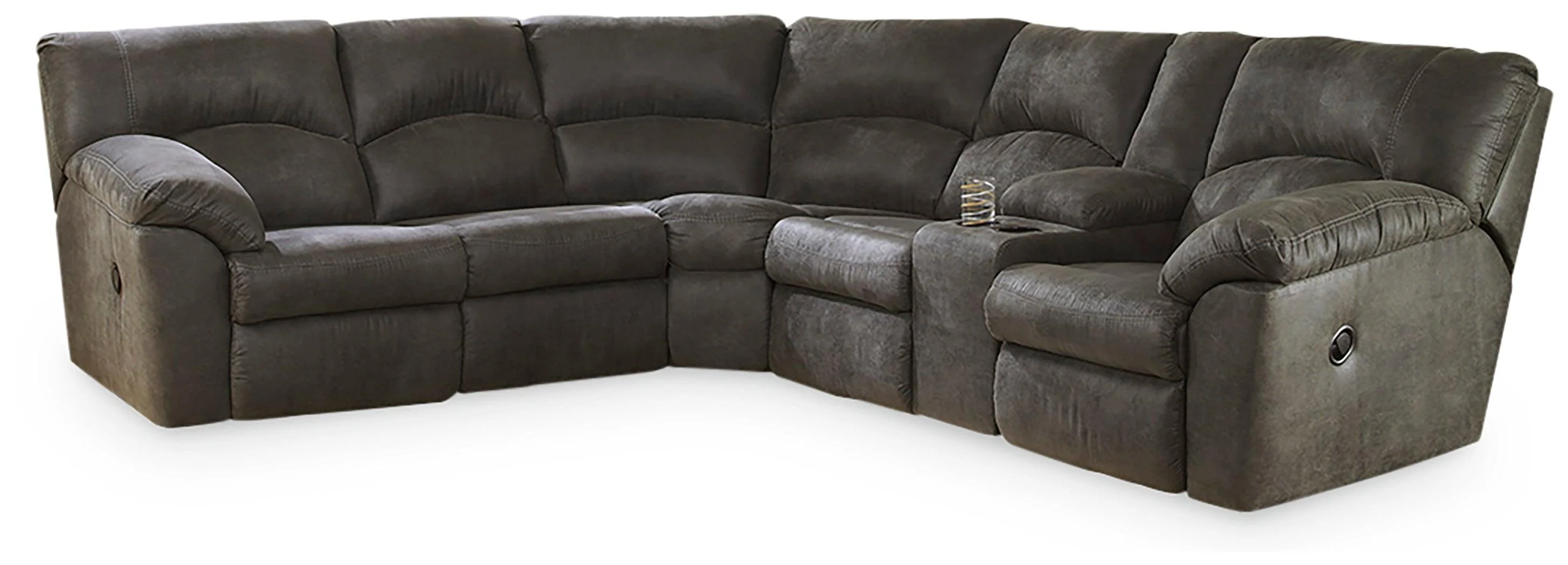 Tambo Pewter 2-Piece Sectional With Recliner - Image 3