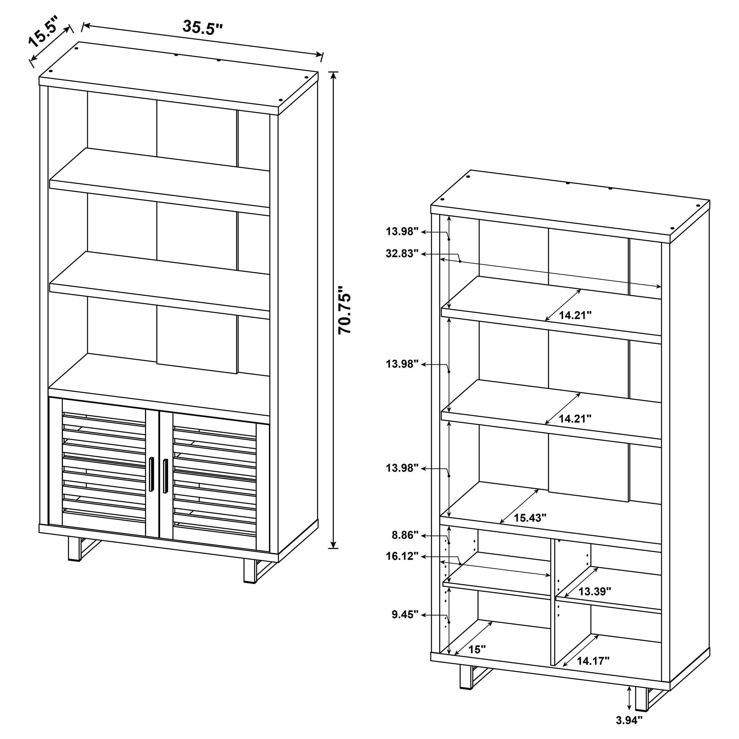 Turamba Brown Bookcase - Image 2