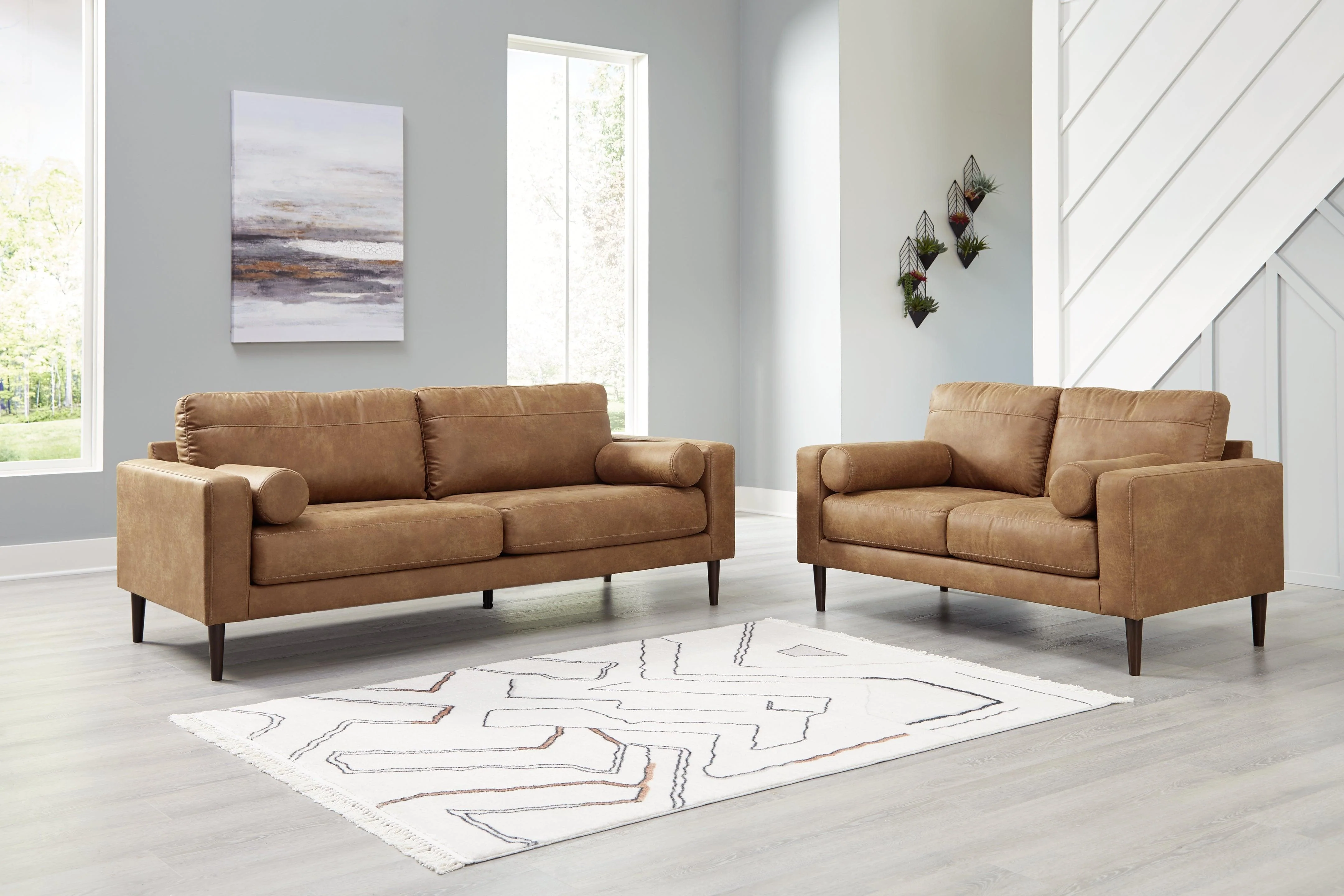 Telora Caramel Sofa And Loveseat - Image 2