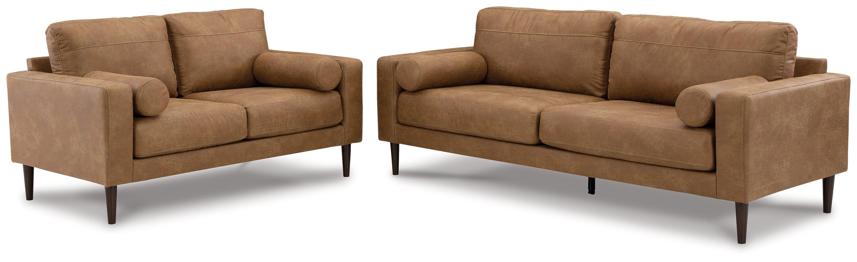 Telora Caramel Sofa And Loveseat - Image 3