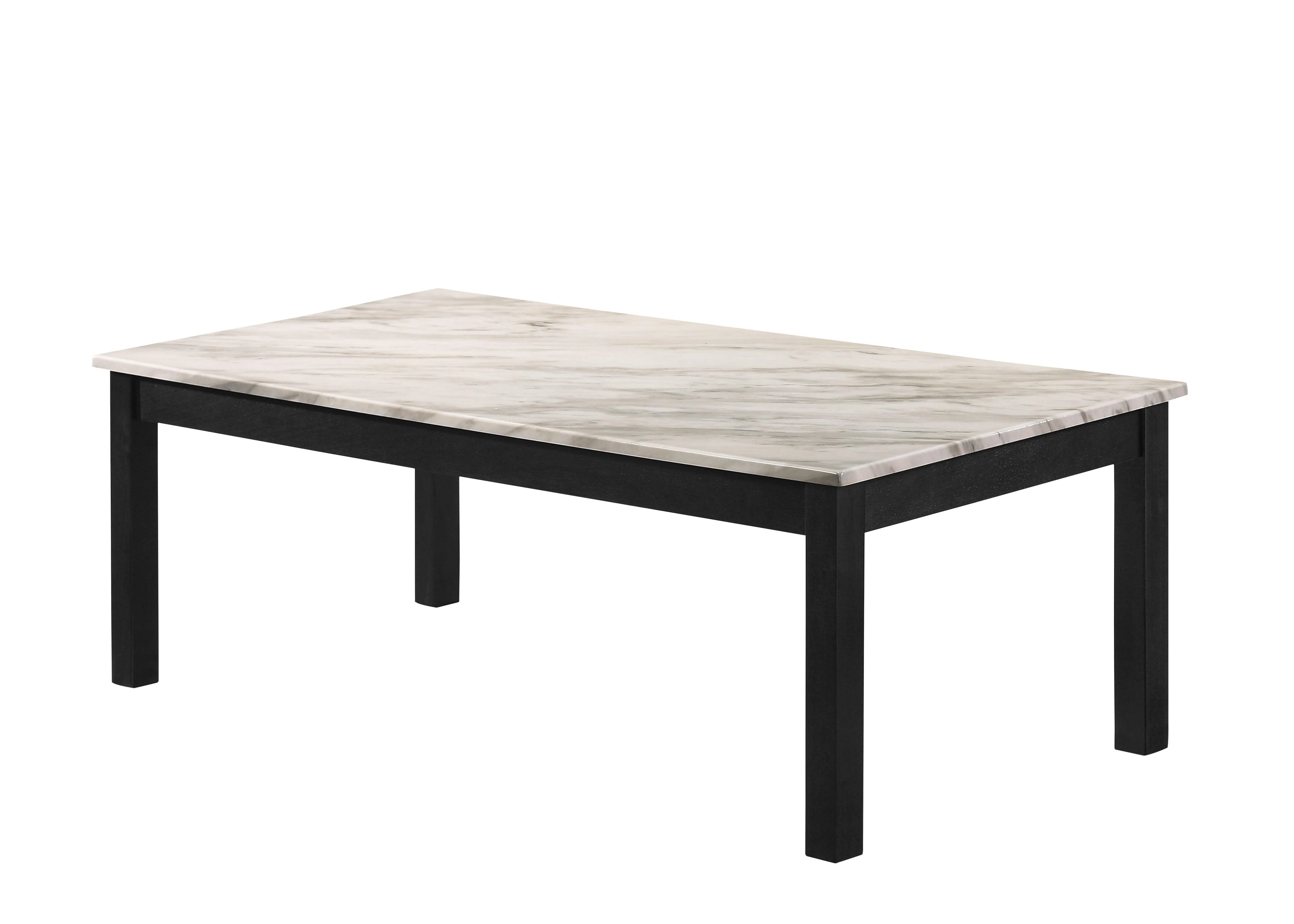 Thurner Black White Marble Top Cocktail Coffee Table - Image 2
