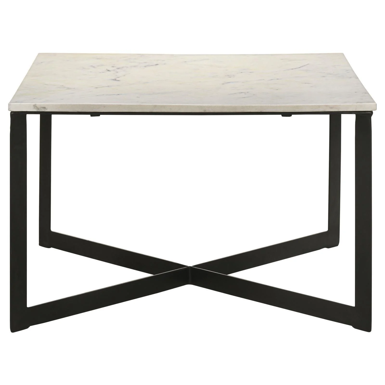 Tobin Square Marble Top Coffee Table White Black - Image 3