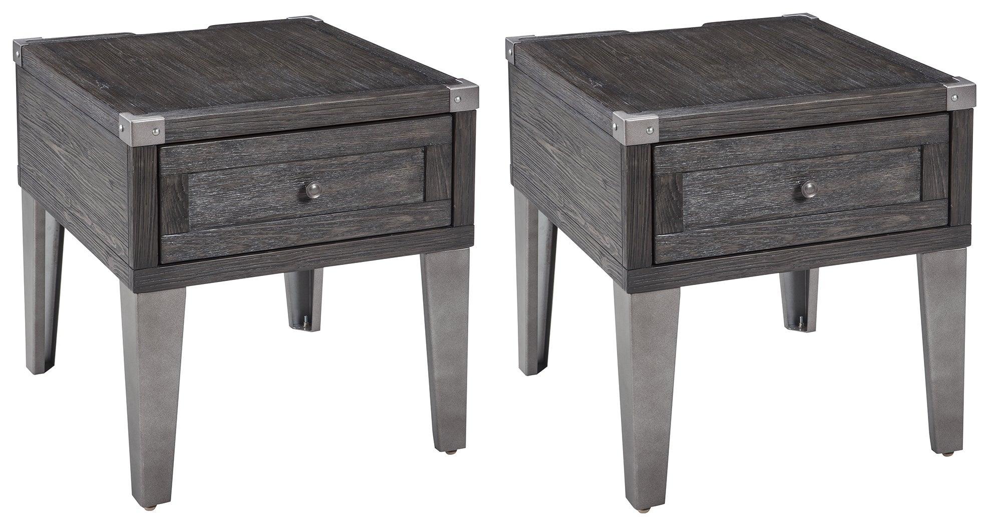 Todoe Dark Gray 2 End Tables - Image 2