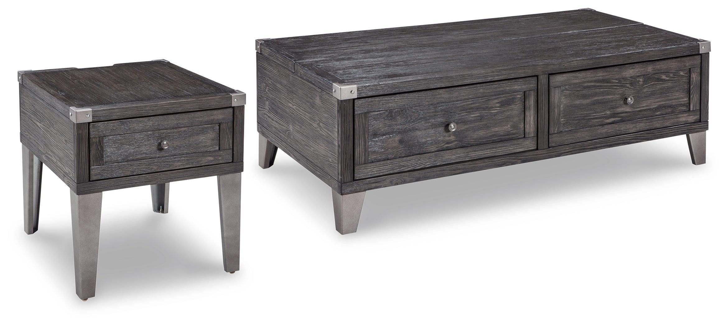 Todoe Dark Gray Coffee Table With 1 End - Image 2