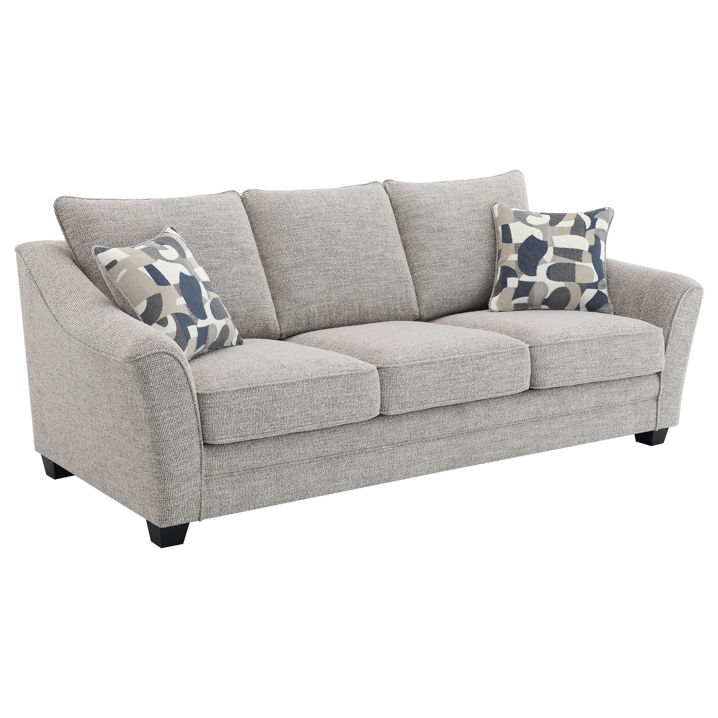 Tomkins 3-Piece Boucle Upholstered Sofa Set Light Grey - Image 2