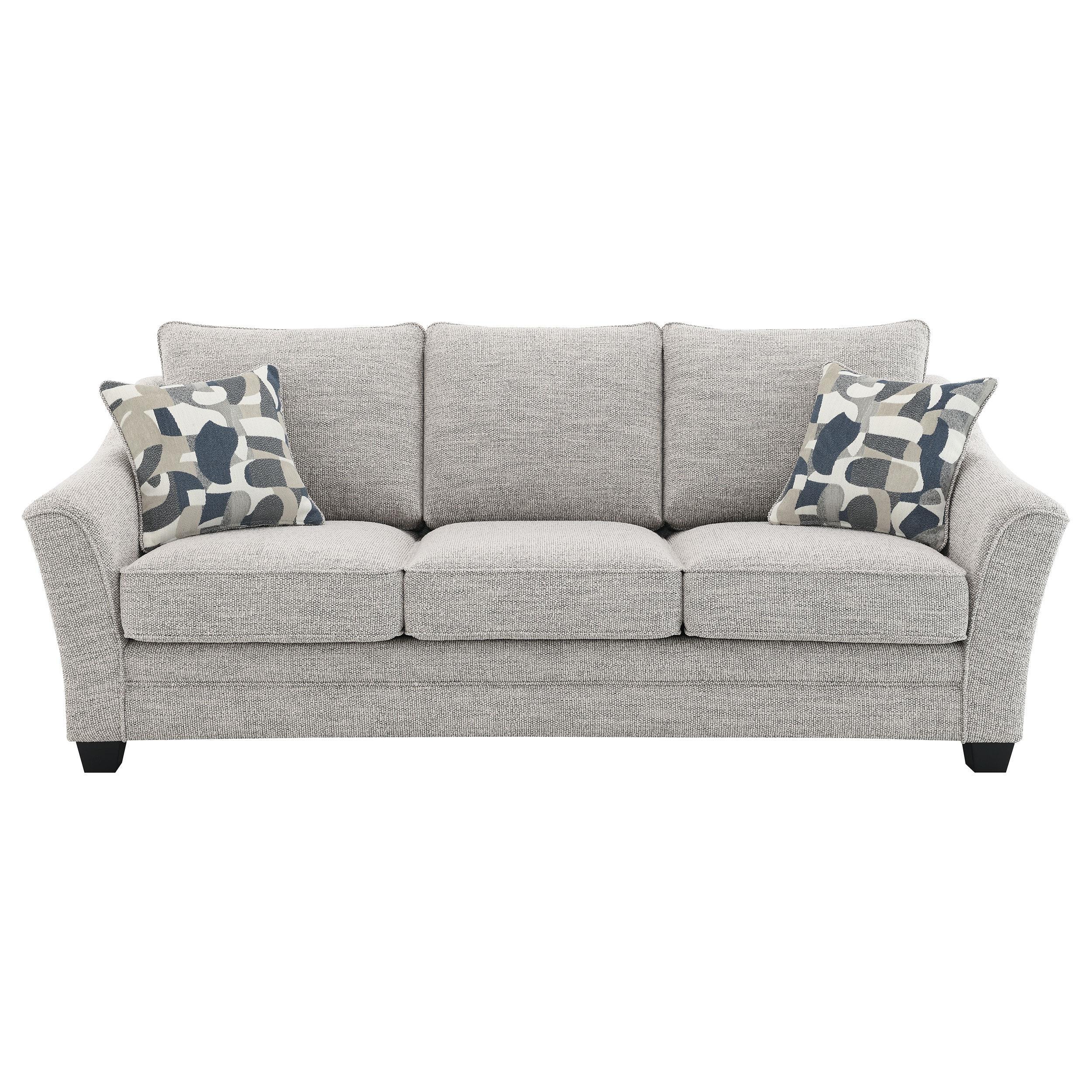 Tomkins 3-Piece Boucle Upholstered Sofa Set Light Grey - Image 3