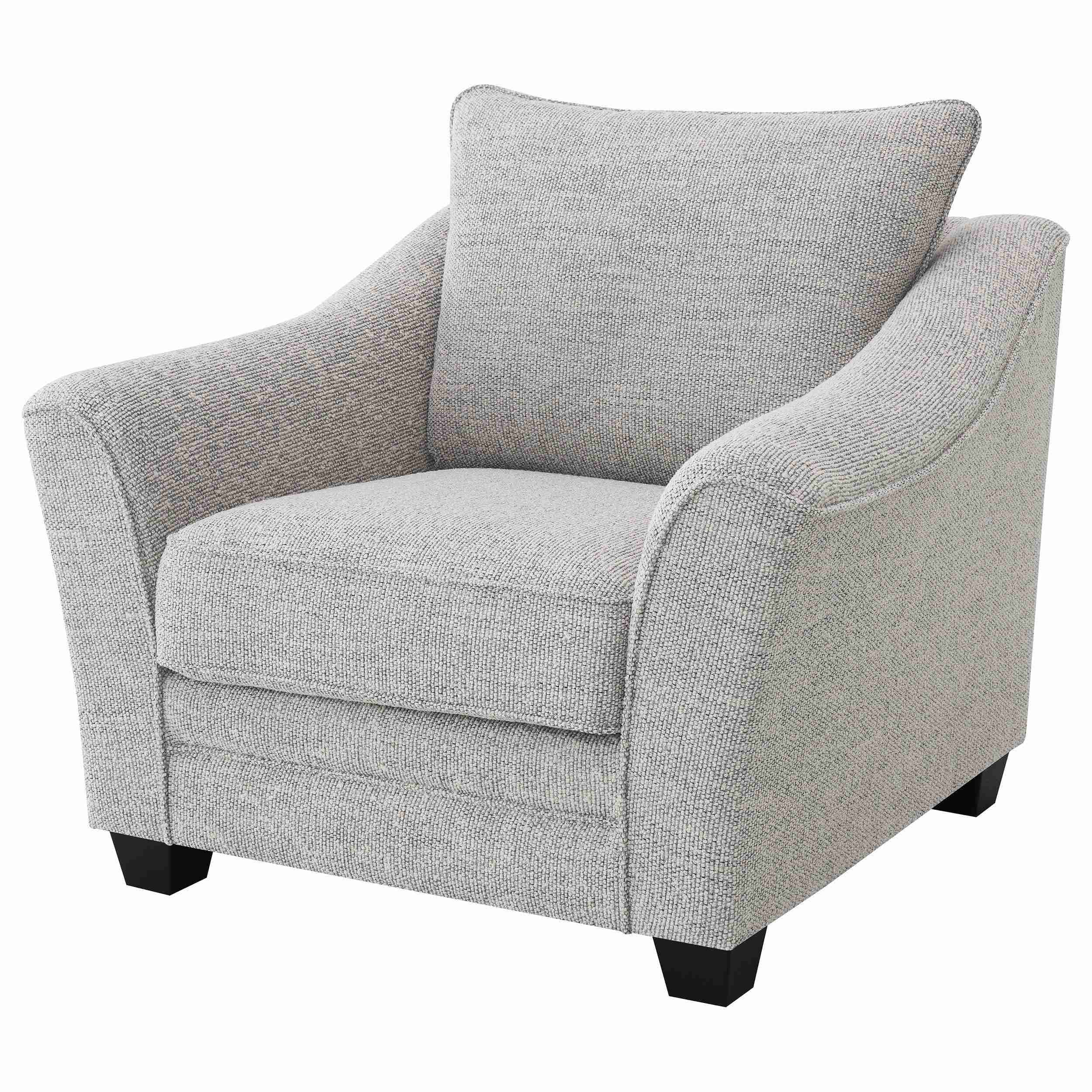 Tomkins Boucle Upholstered Chair Light Grey - Image 3