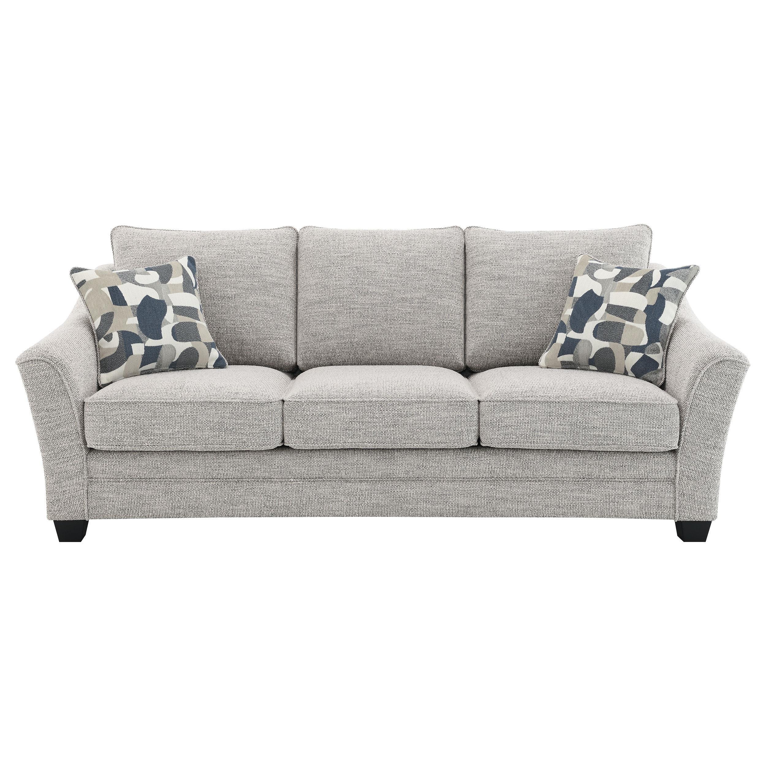 Tomkins Boucle Upholstered Sofa Light Grey - Image 2