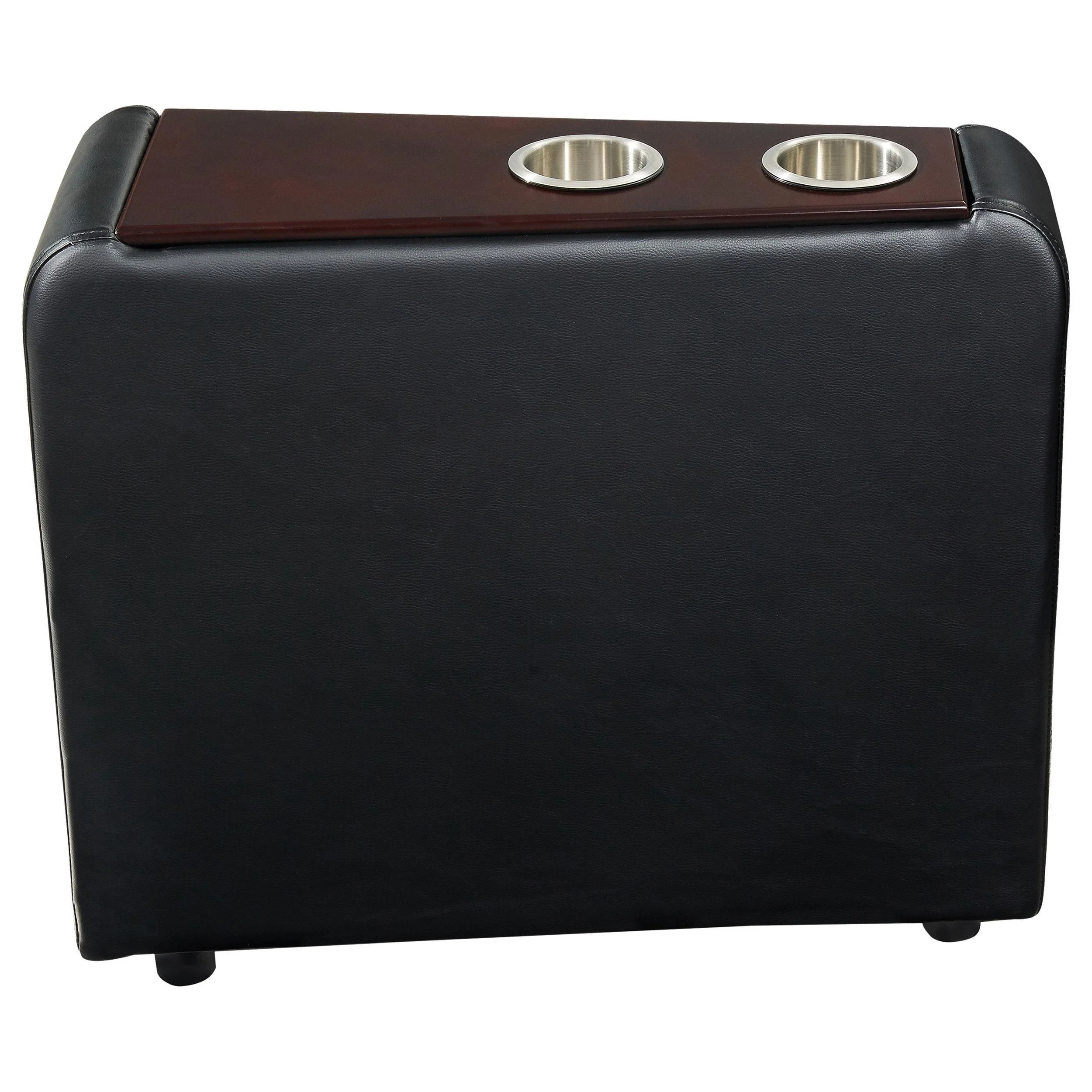 Toohey Upholstered Home Theater Storage Wedge Console Black - Image 3