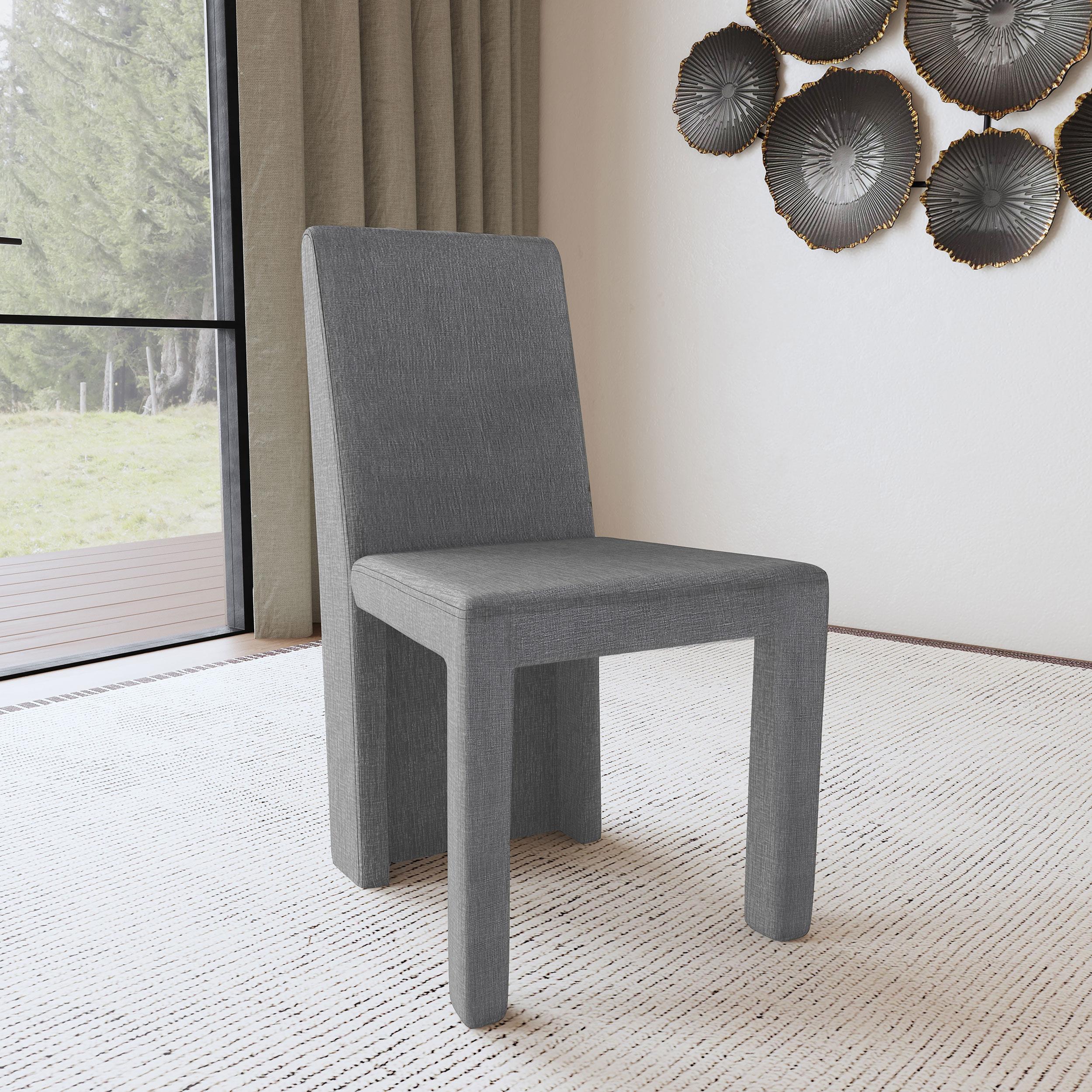 Tordera Velvet Upholstered Dining Side Chair Gray (Set of 2) - Image 2