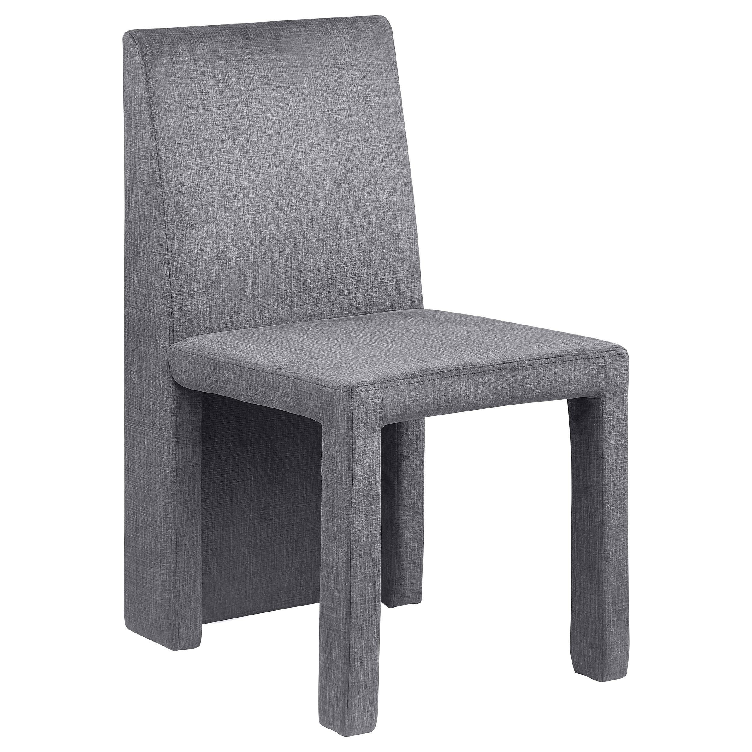 Tordera Velvet Upholstered Dining Side Chair Gray (Set of 2) - Image 3