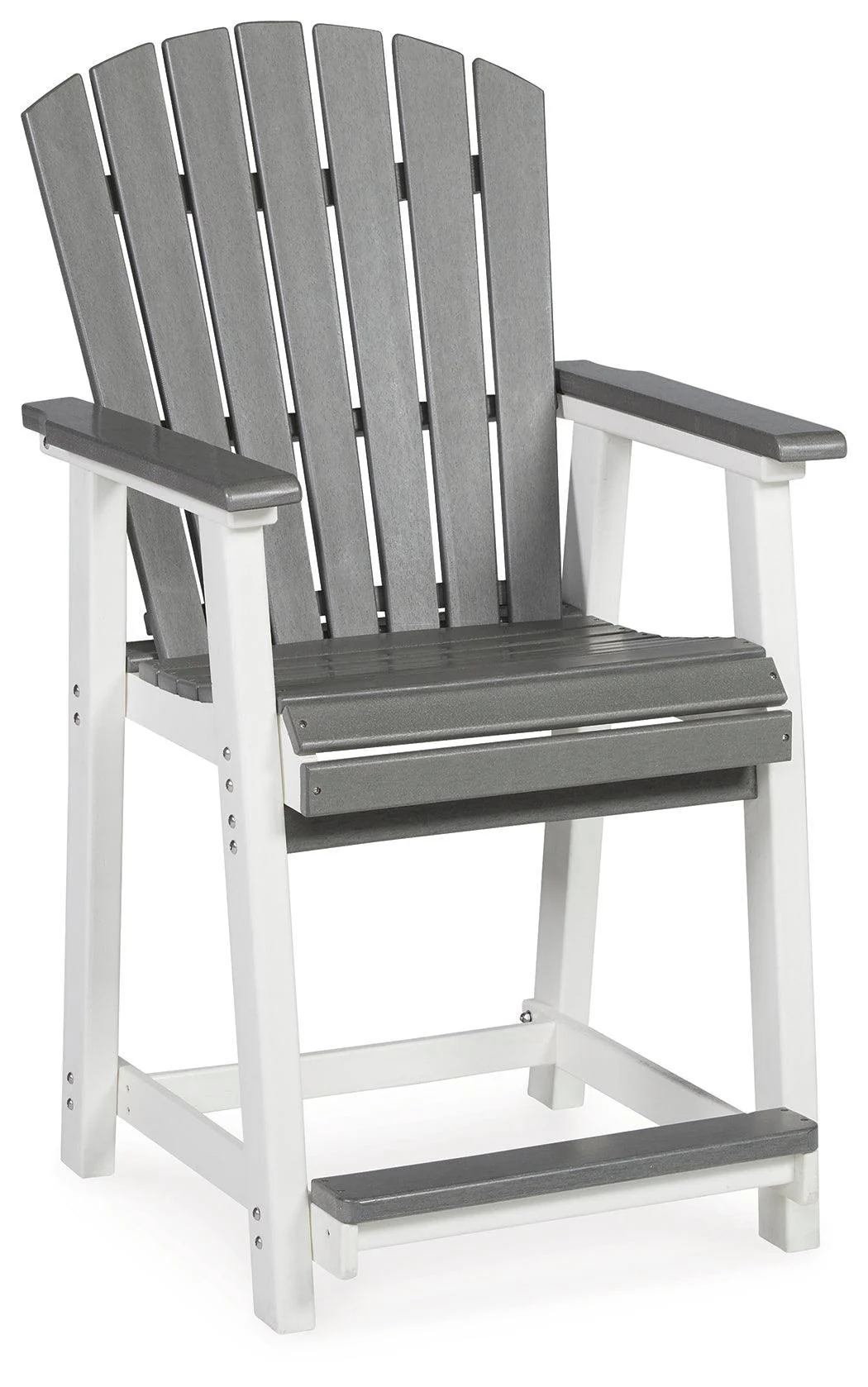 Transville Gray White Outdoor Counter Height Dining Table And 4 Barstools - Image 3