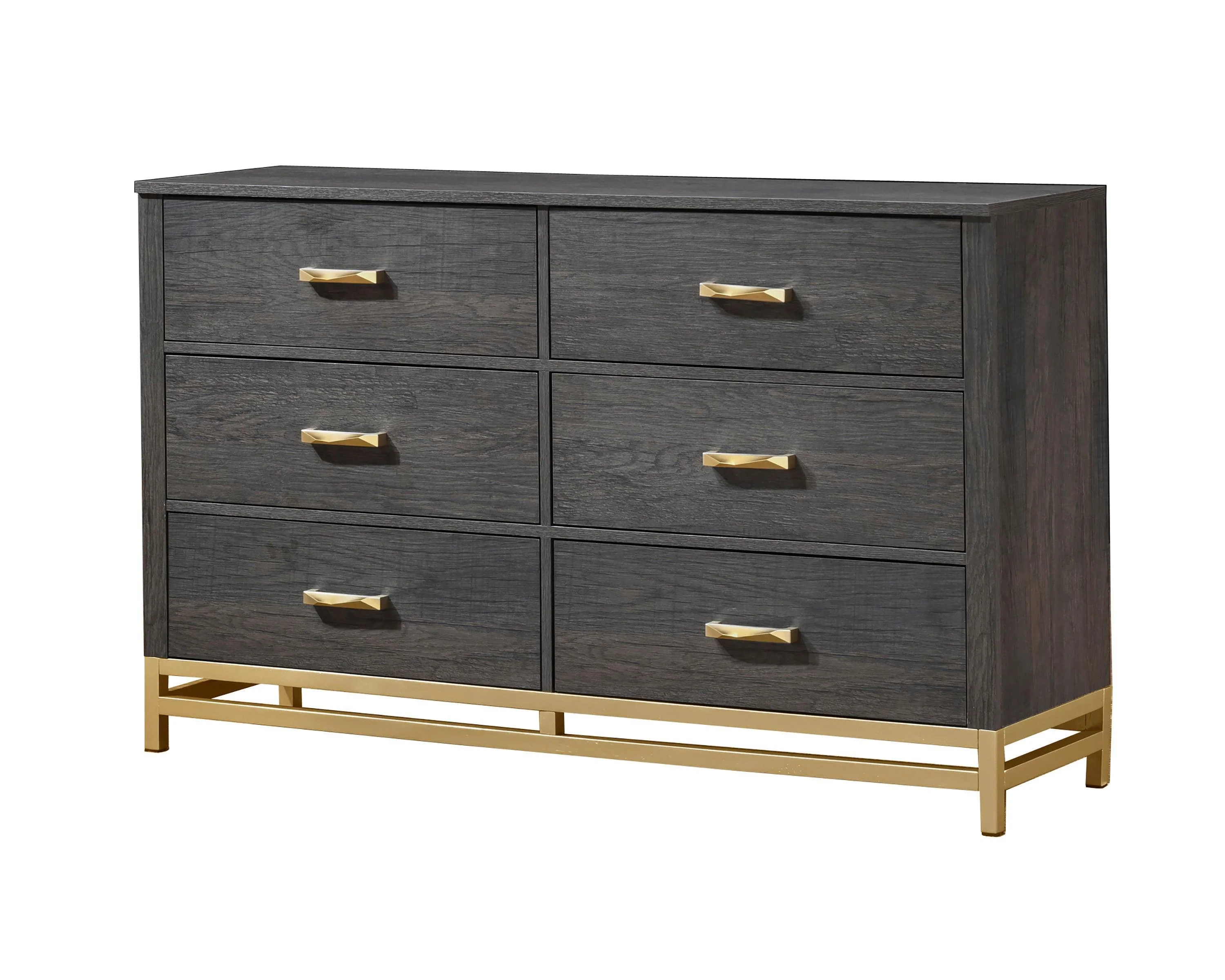 Trevor Dark Brown 6 Drawers Dresser - Image 3