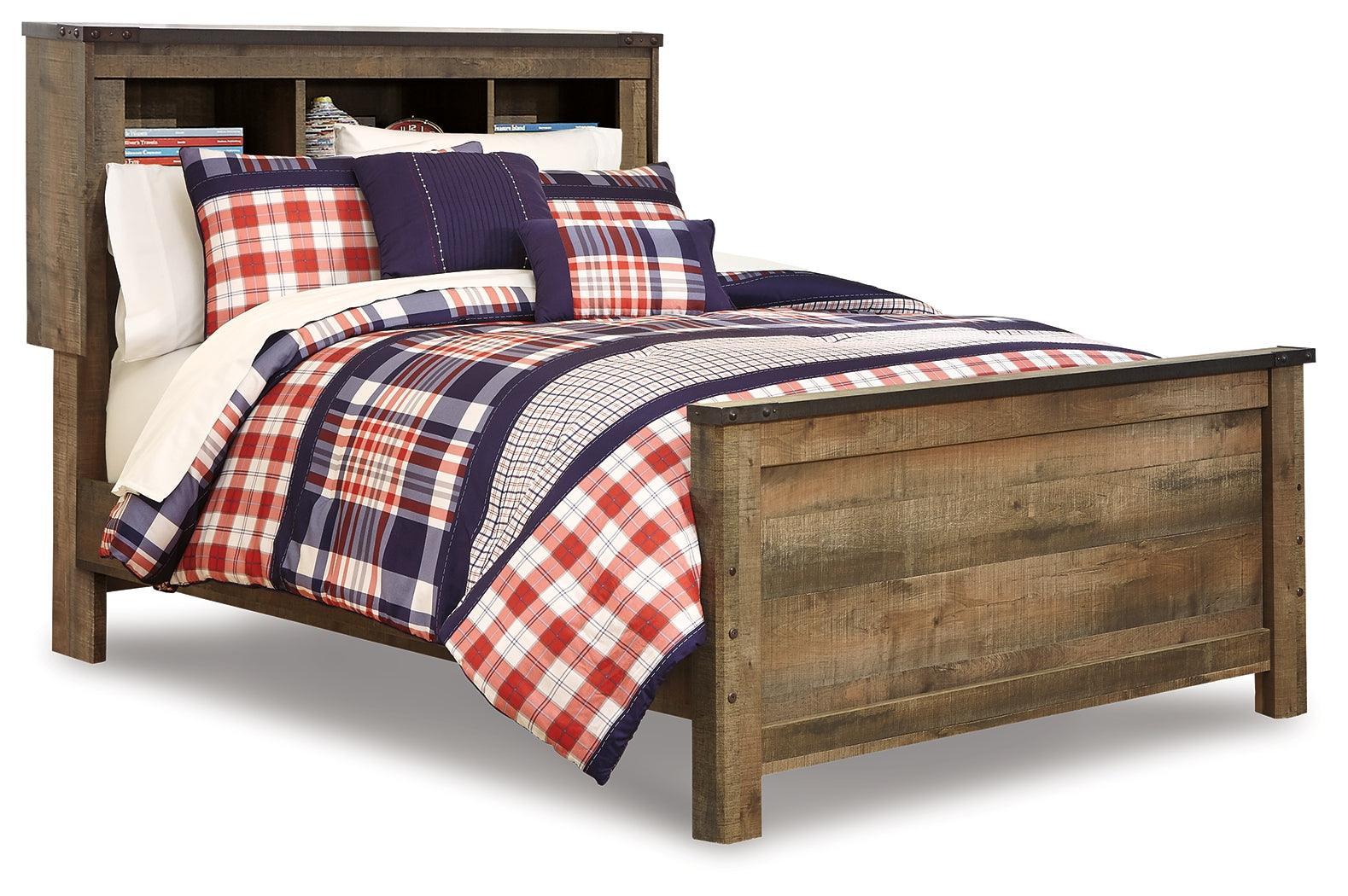 Trinell Brown Full Bookcase Panel Bed - Image 2