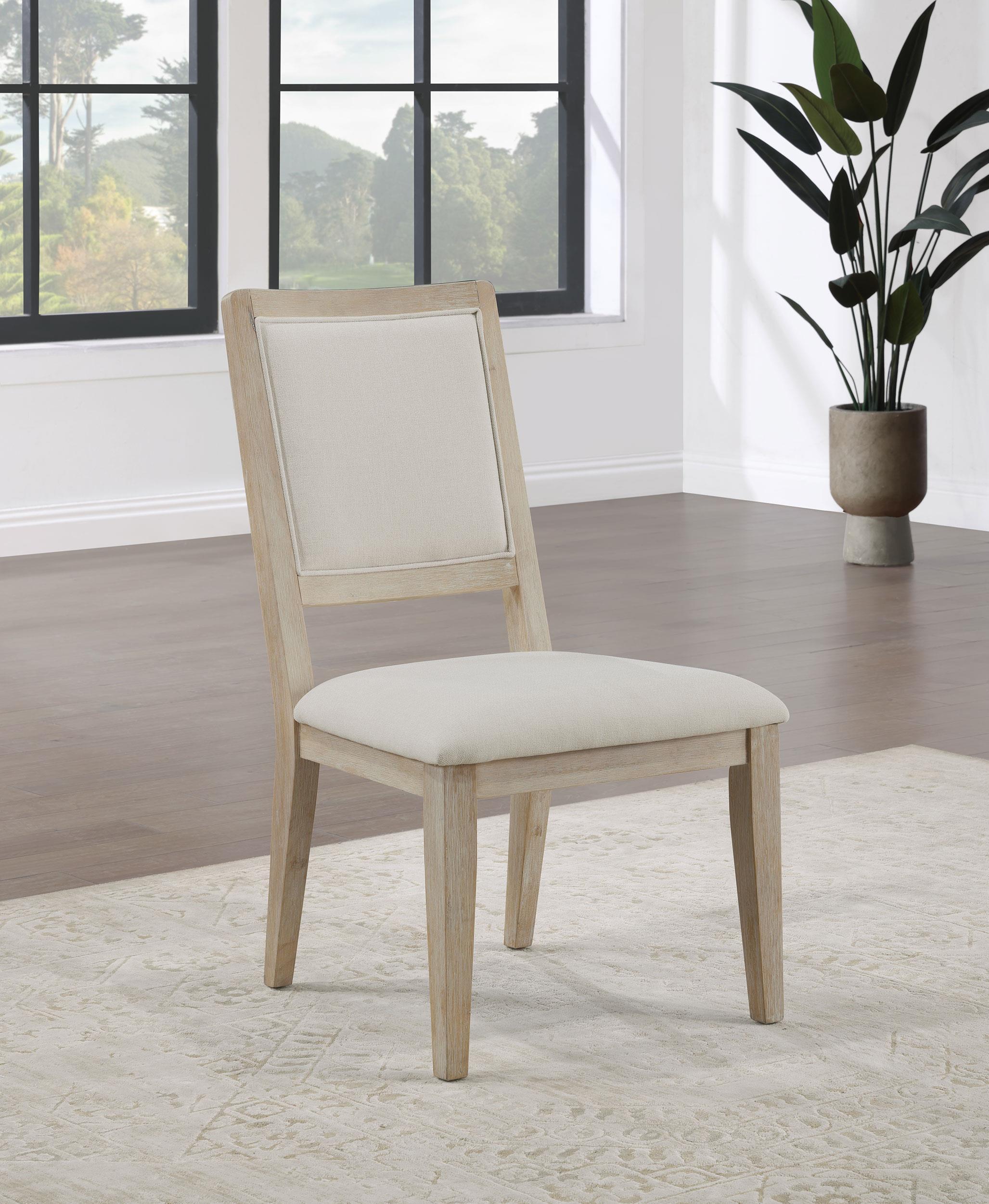 Trofello Cushioned Dining Side Chair White Washed (Set of 2) - Image 2