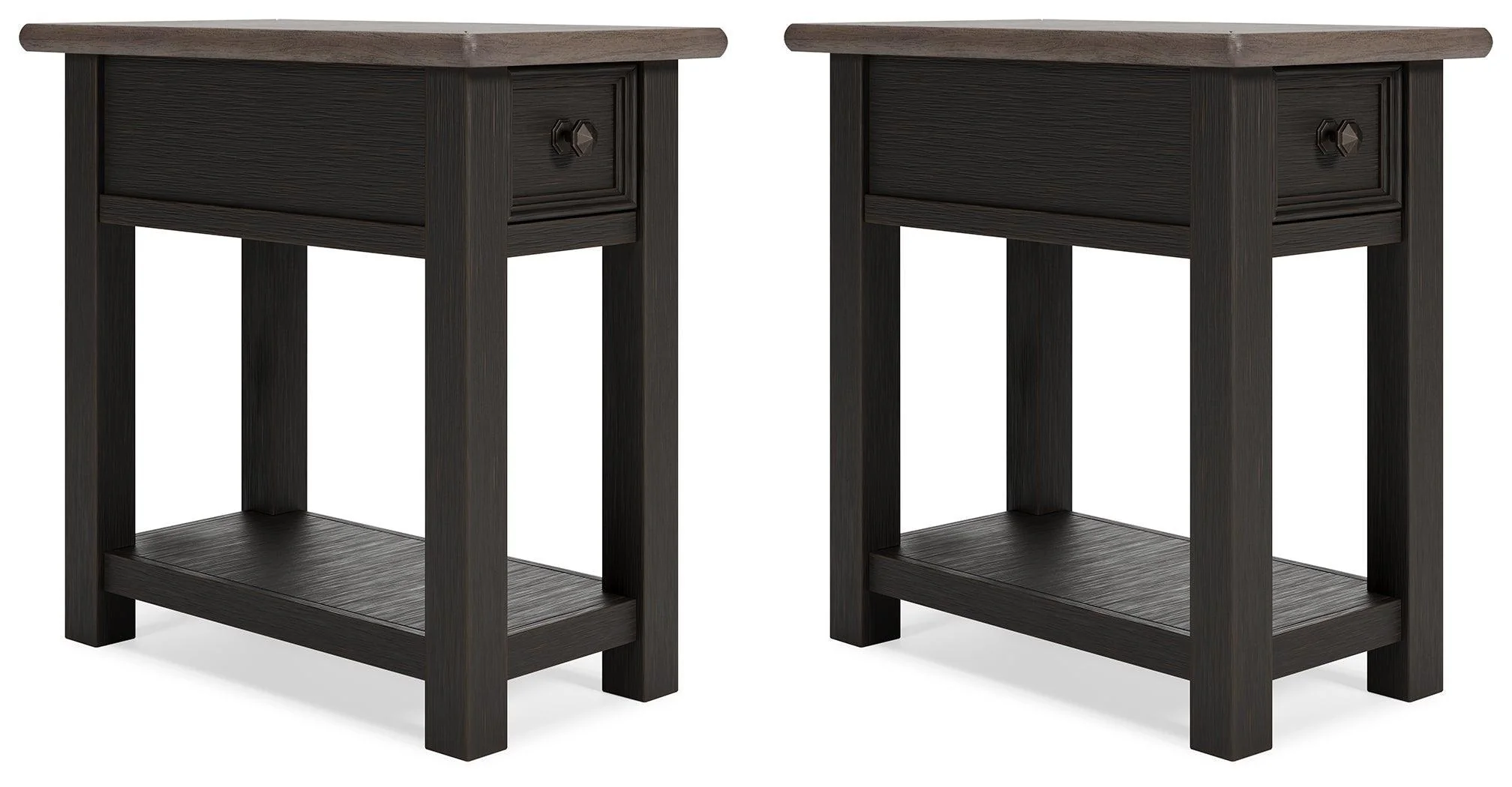 Tyler Grayish Brown Black Creek 2 End Tables - Image 2