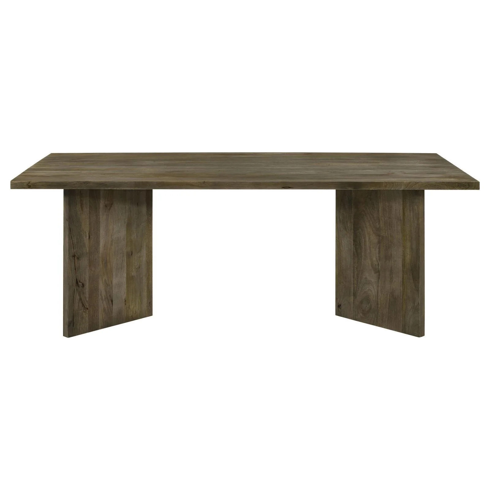 Tyler Rectangular Double V leg Dining Table Mango Brown - Image 3