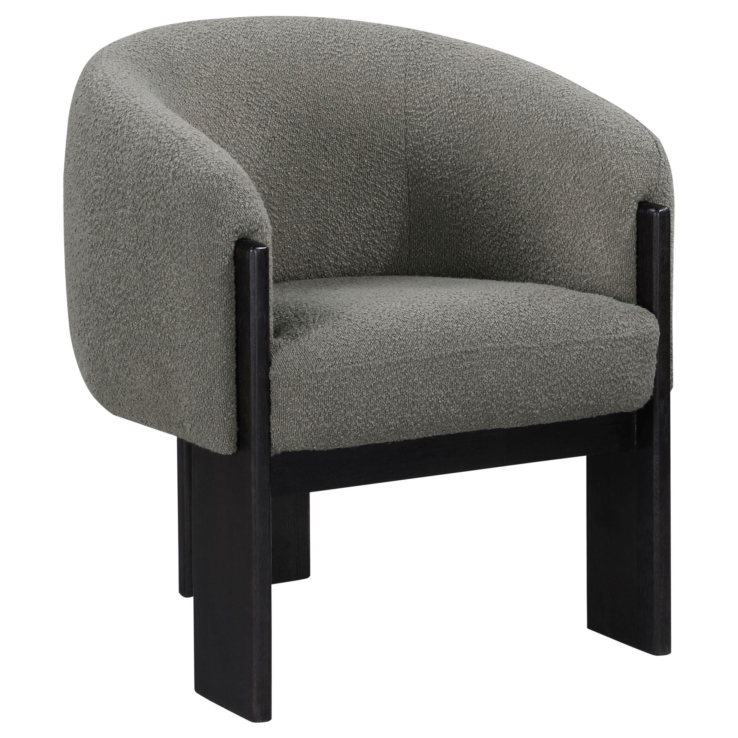 Valdez Boucle Upholstered Barrel Back Accent Chair Brown - Image 2