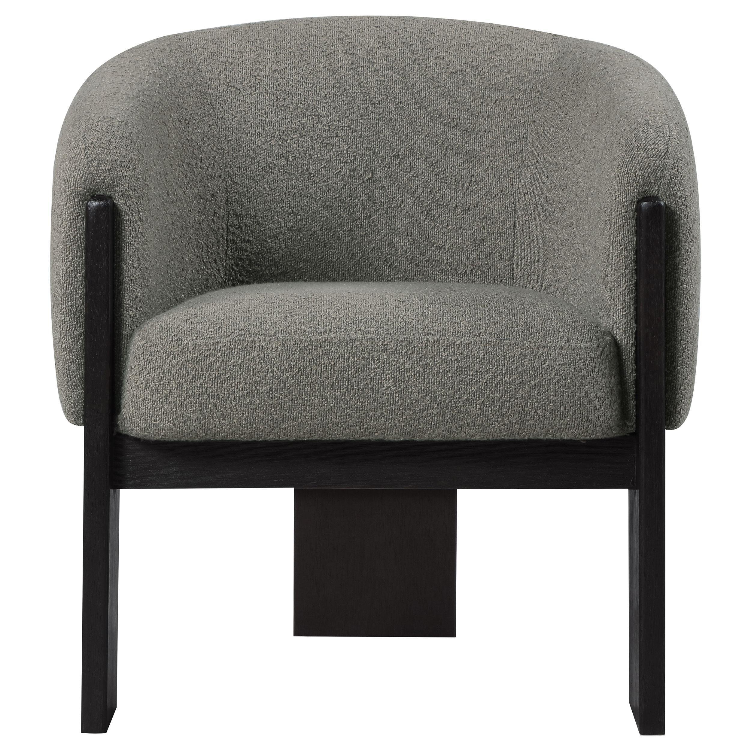 Valdez Boucle Upholstered Barrel Back Accent Chair Brown - Image 3