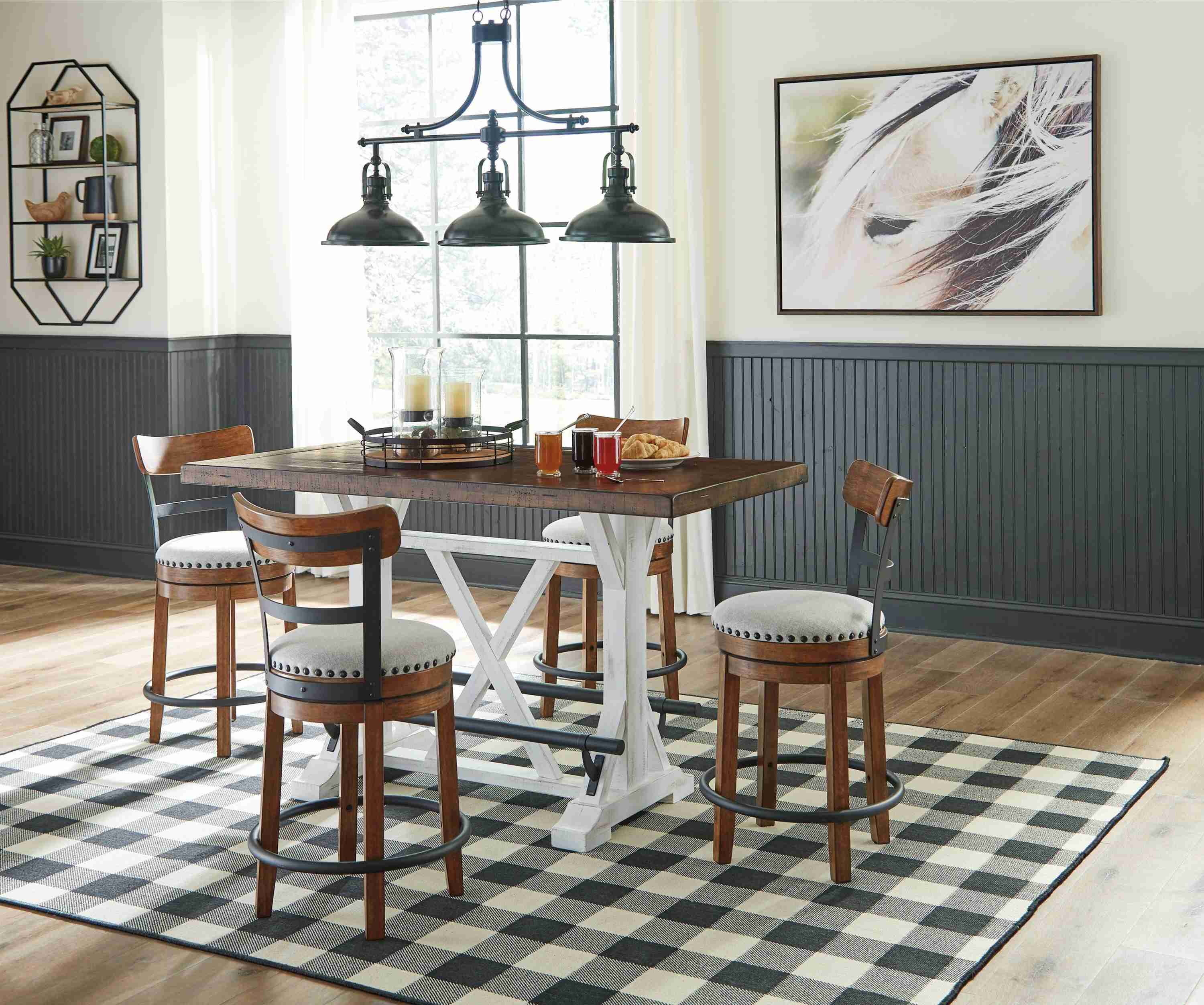 Valebeck Brown Counter Height Dining Table And 4 Barstools - Image 2