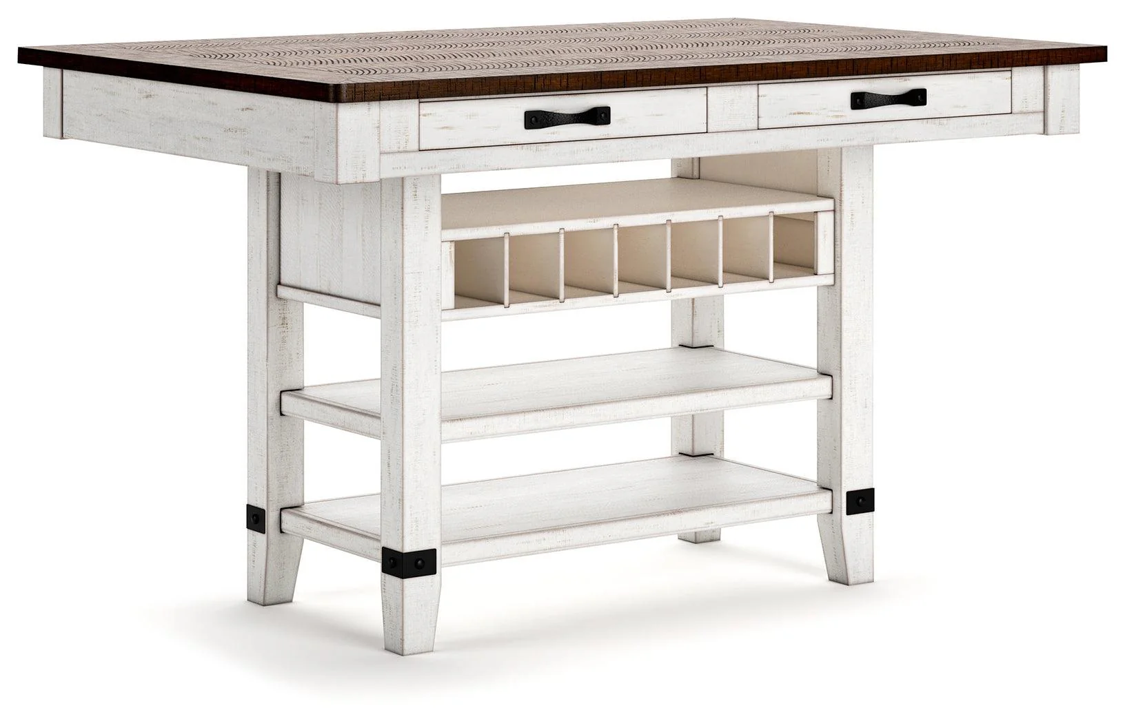 Valebeck White Brown Counter Height Dining Table - Image 2
