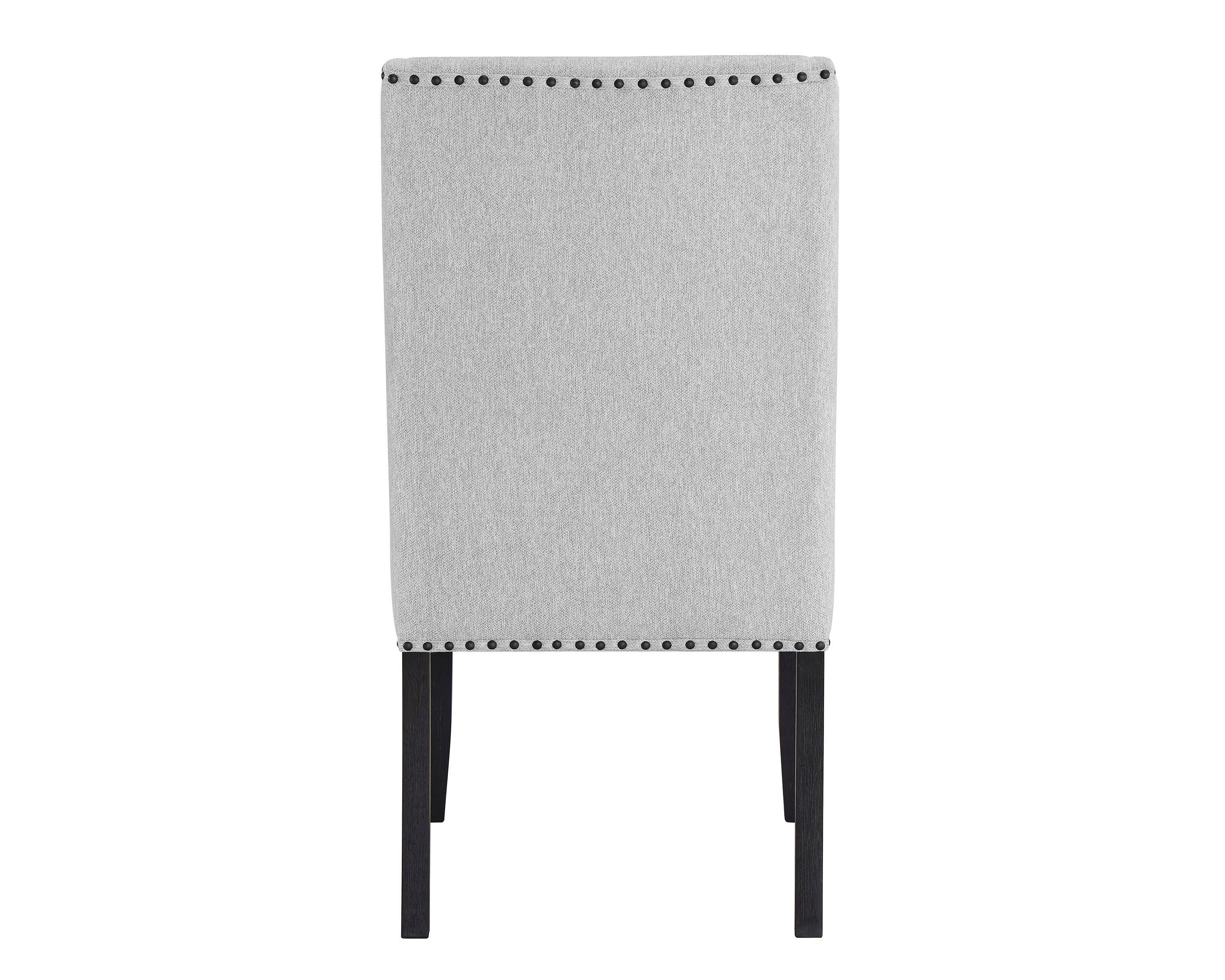 Varley Vance White Marble Top Fabric Upholstered Round Dining Room Set - Image 3