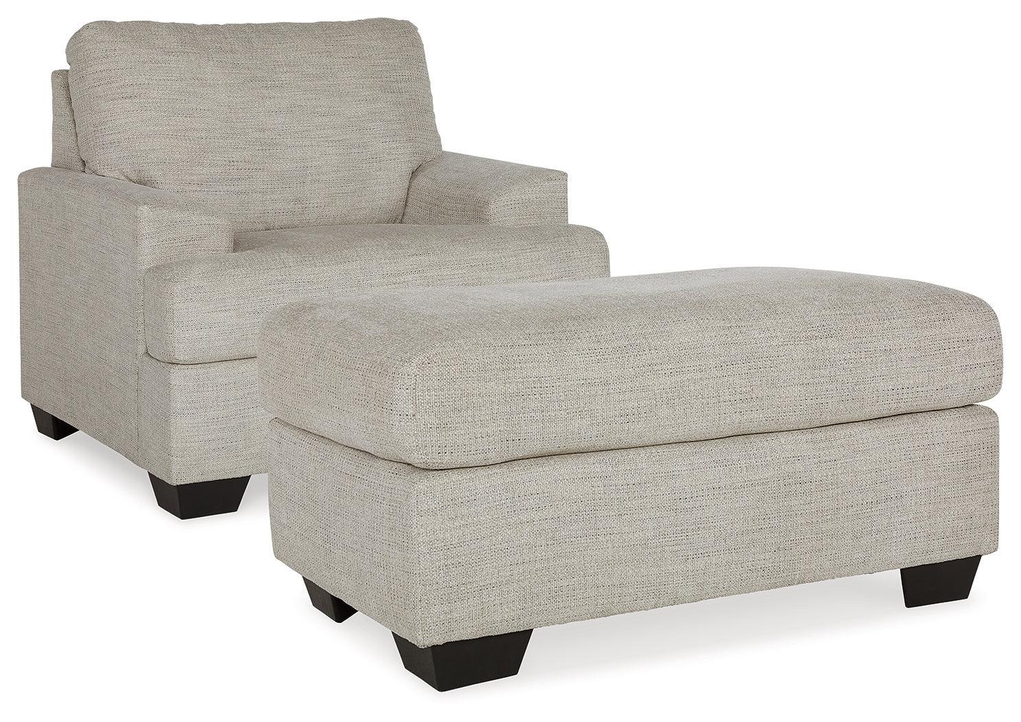 Vayda Pebble Chair And Ottoman - Image 2