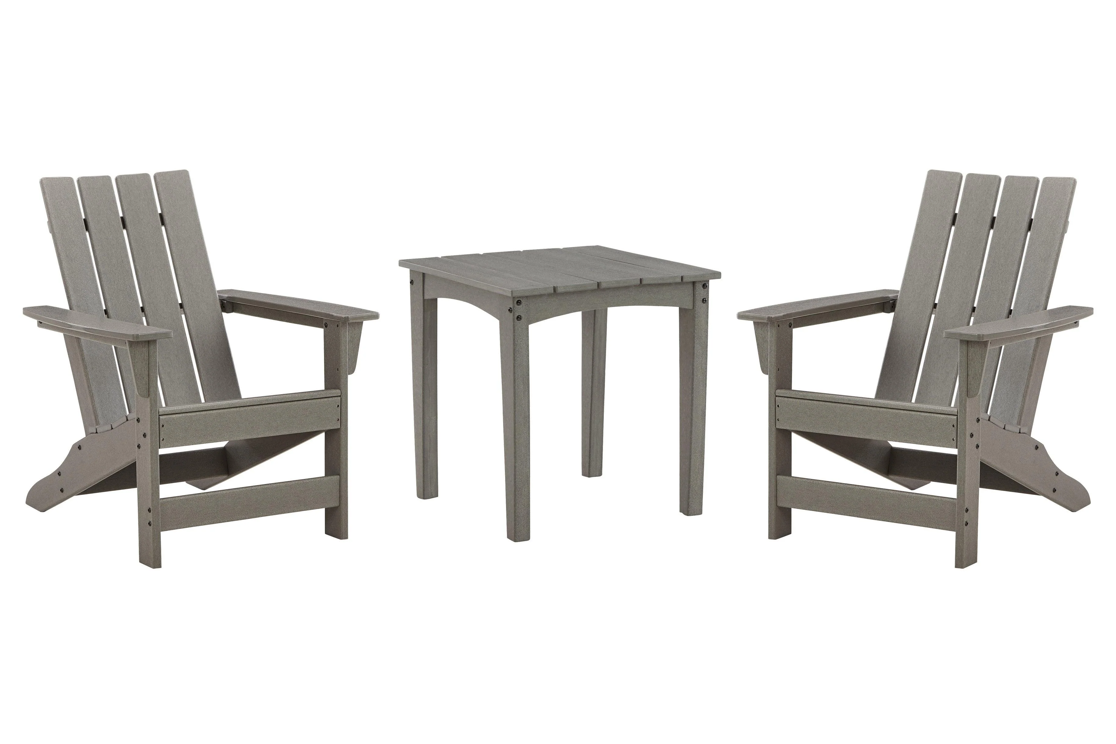 Visola Gray Outdoor Chair With End Table - Image 2