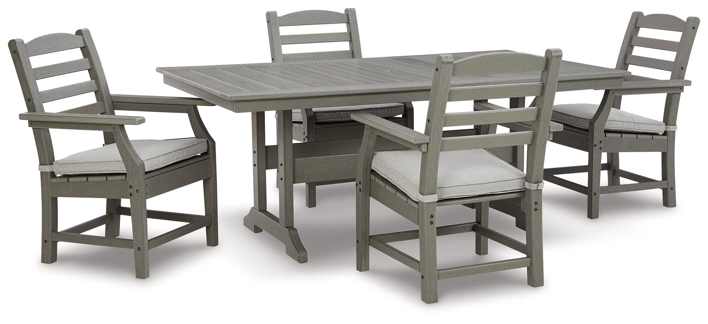 Visola Gray Outdoor Dining Table And 4 Chairs - Image 3