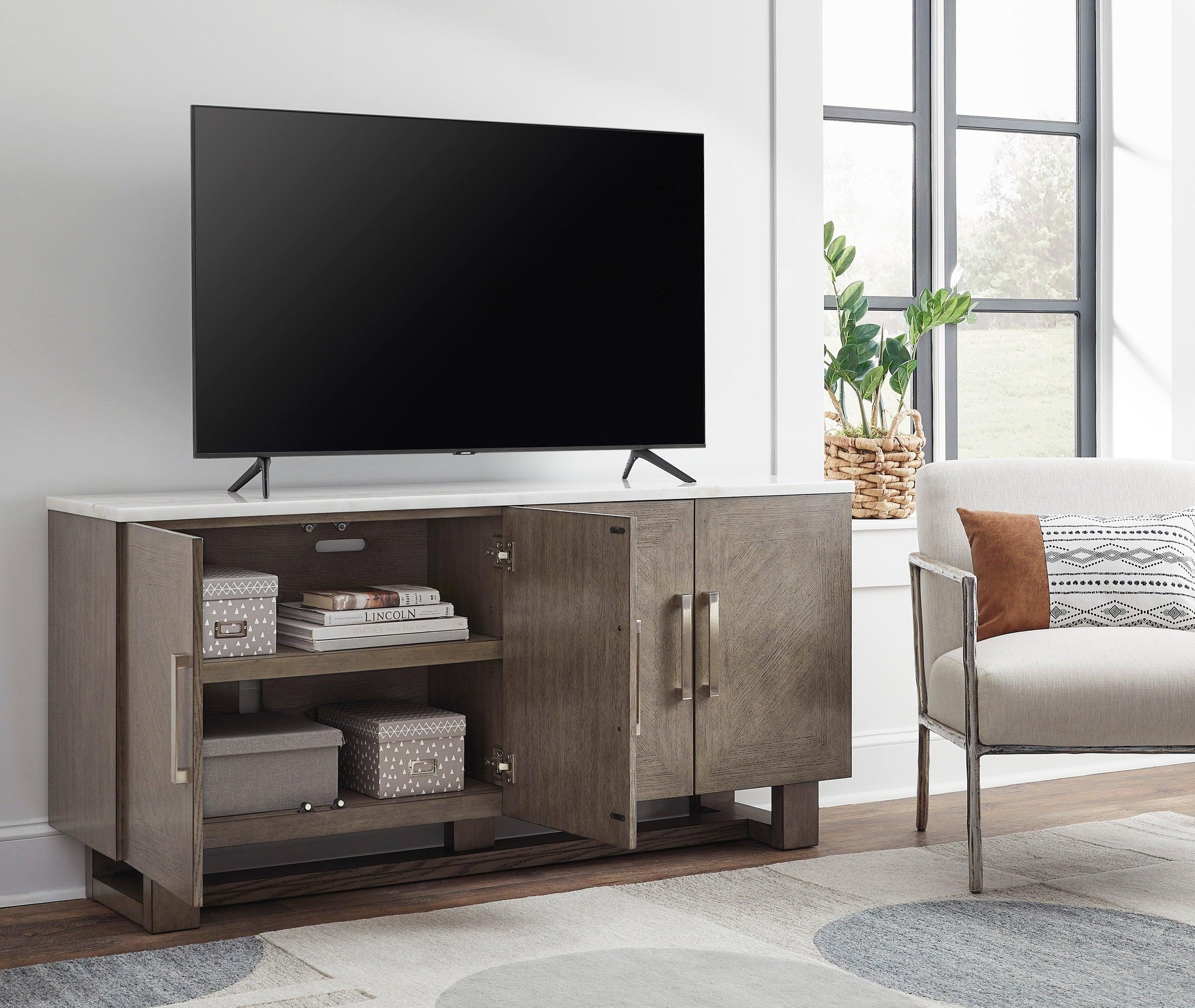 W854-68 TV Stand 68"L Marble Top - Image 2