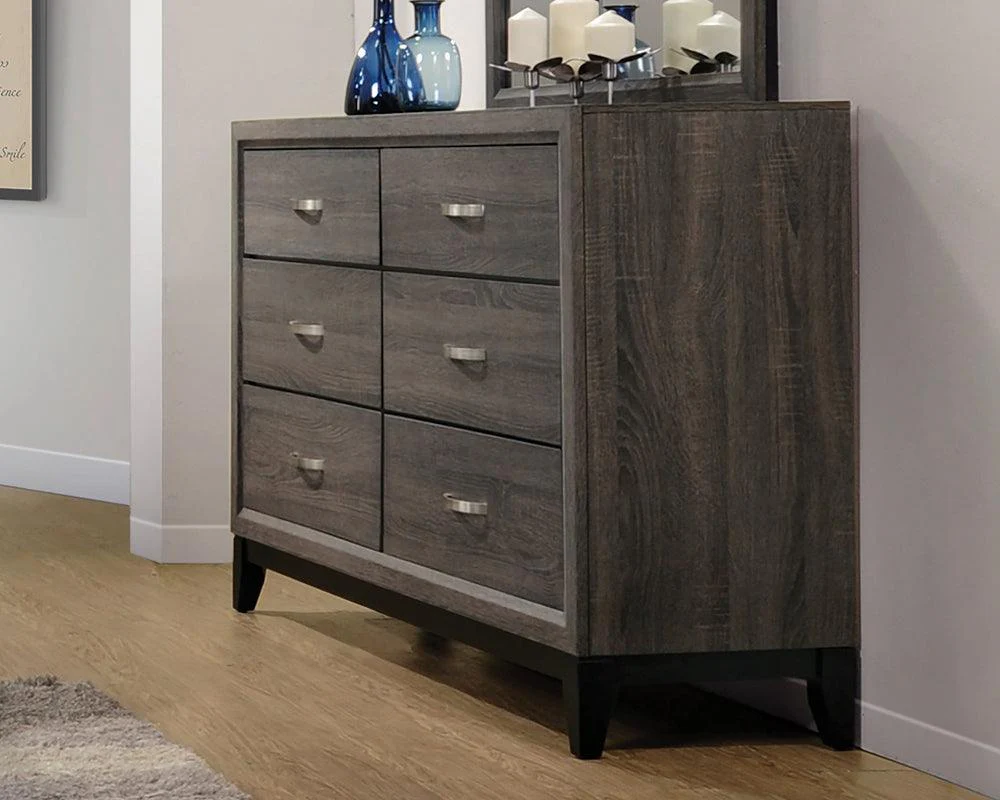 Watson Gray Oak Panel Bedroom Set - Image 3