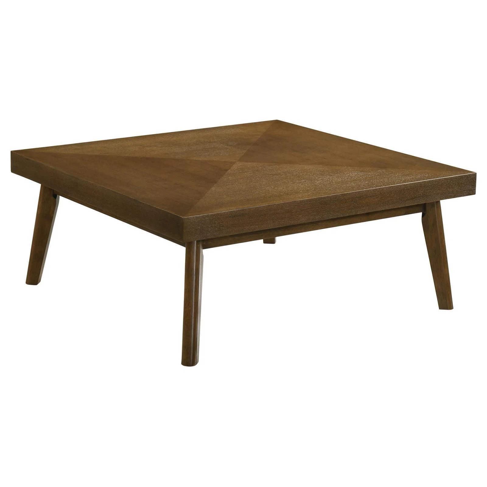 Westerly Square Wood Coffee Table With Diamond Parquet Walnut - Image 1