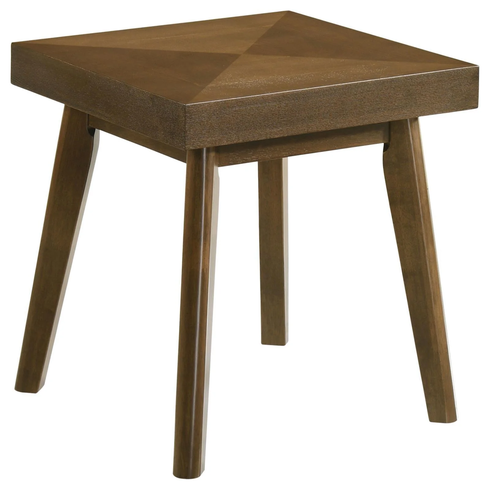 Westerly Square Wood End Table With Diamond Parquet Walnut - Image 1