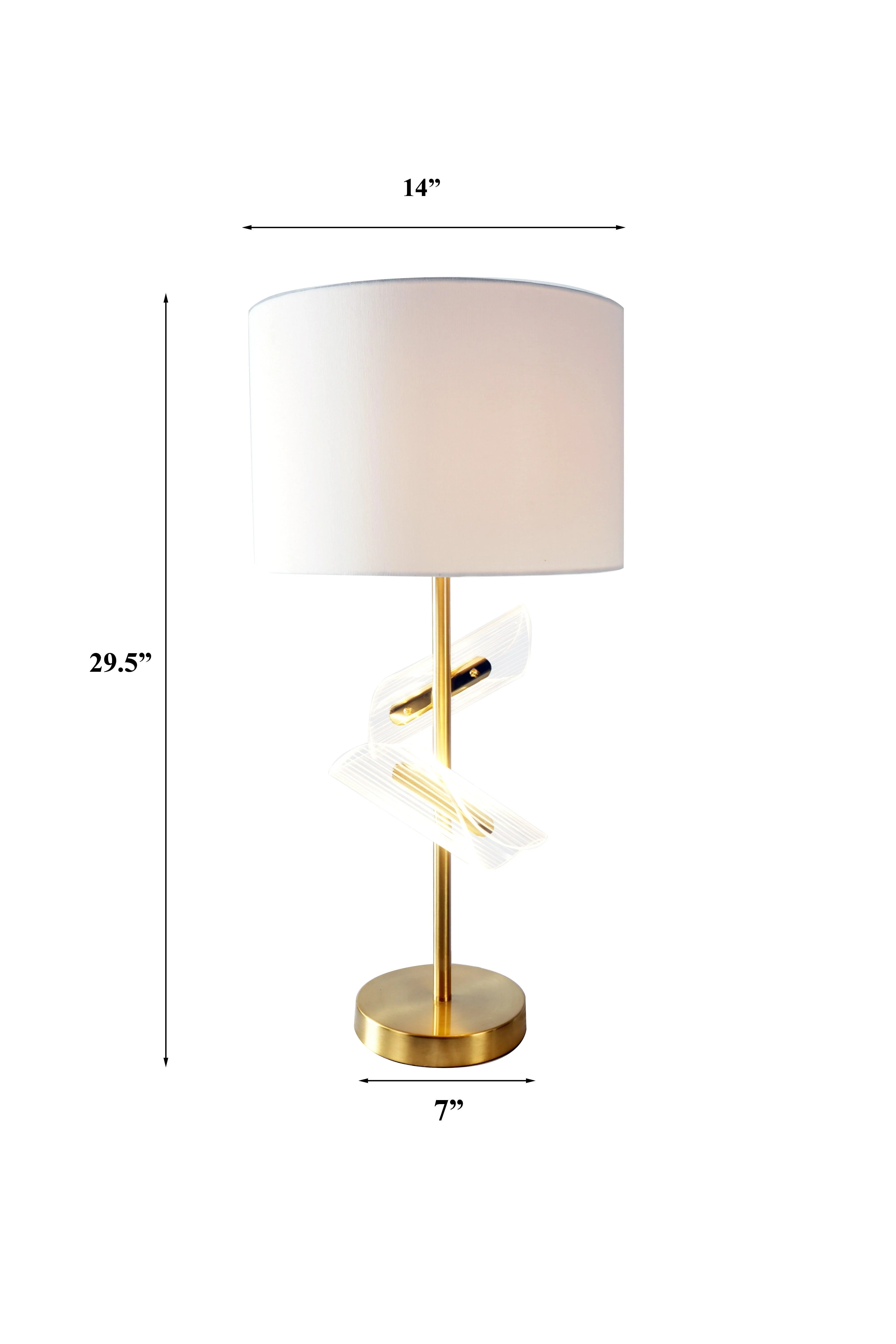 White Gold Textured Ceramic Frame Table Lamp - Image 2