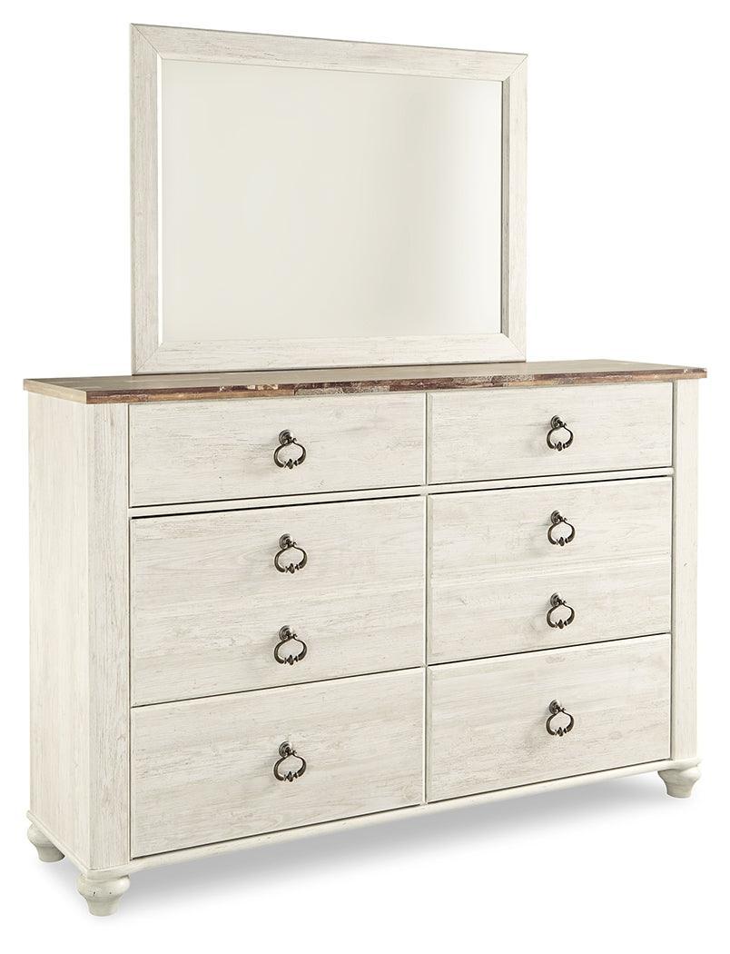Willowton Whitewash Sleigh Bedroom Set - Image 3