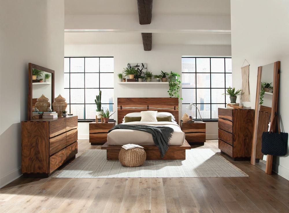 Winslow Smokey Walnut Coffee Bean Panel Bedroom Set - Image 2