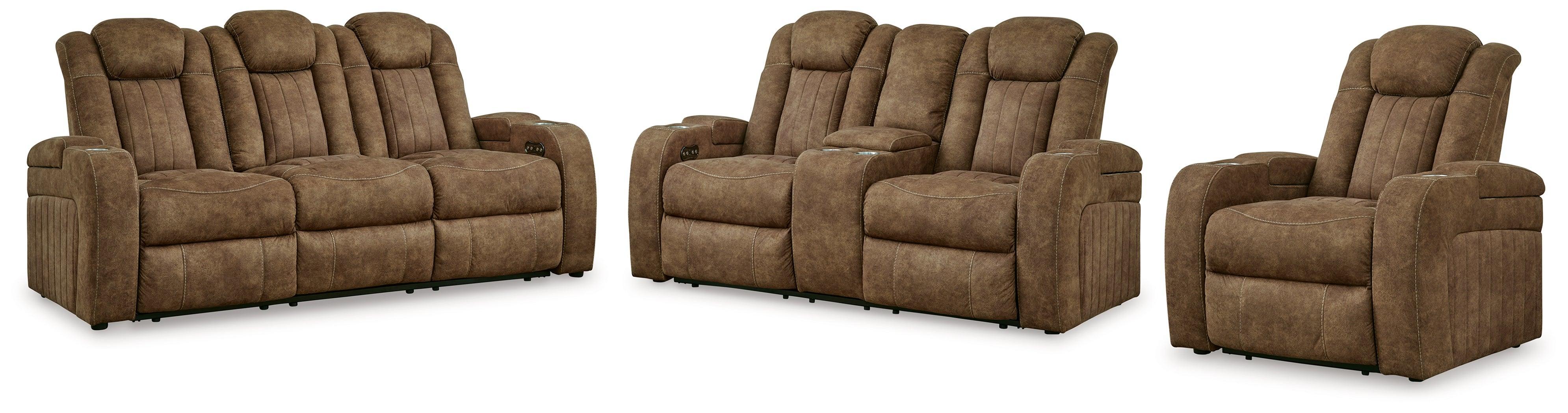 Wolfridge Brindle Sofa Loveseat And Recliner - Image 3