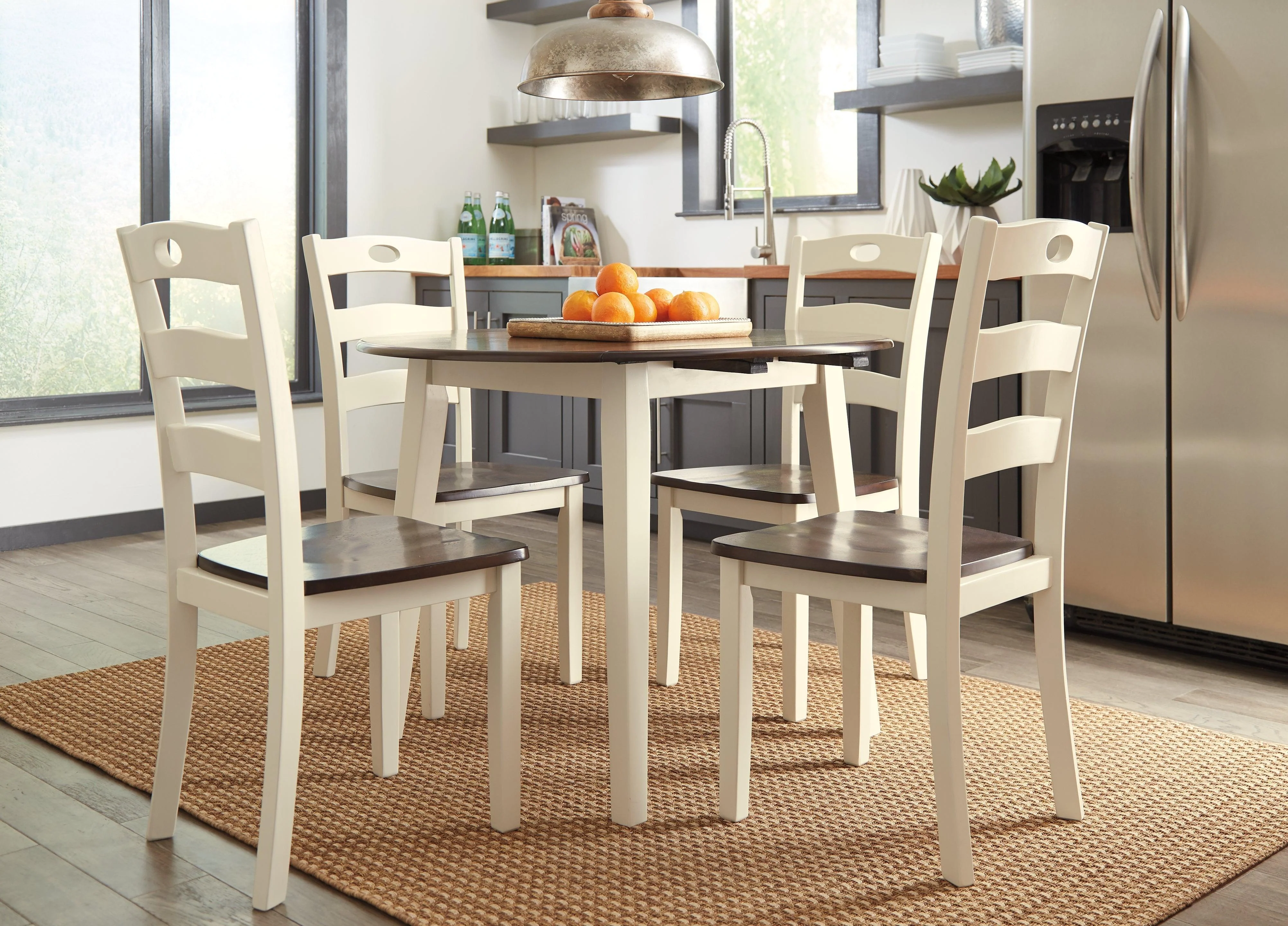 Woodanvill Cream Browne Circle Dining Room Set - Image 2