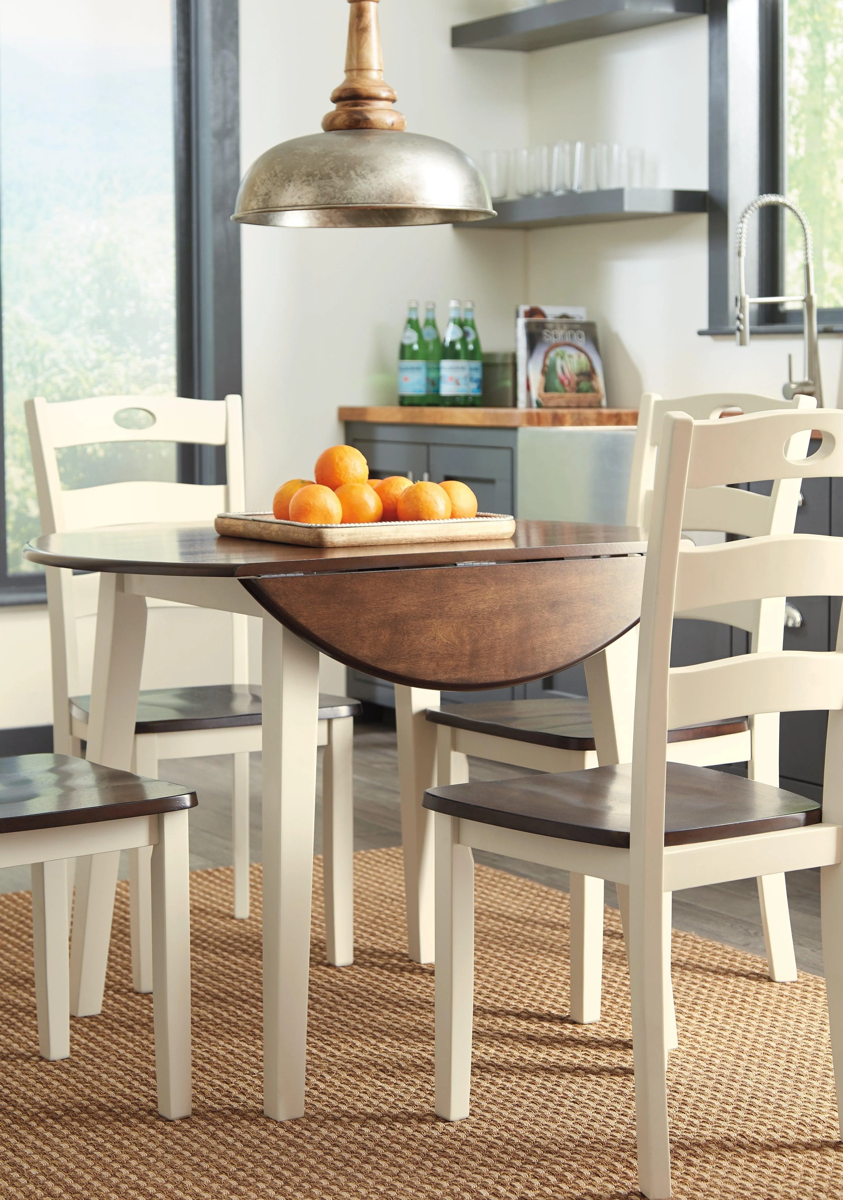 Woodanvill Cream Browne Circle Dining Room Set - Image 3