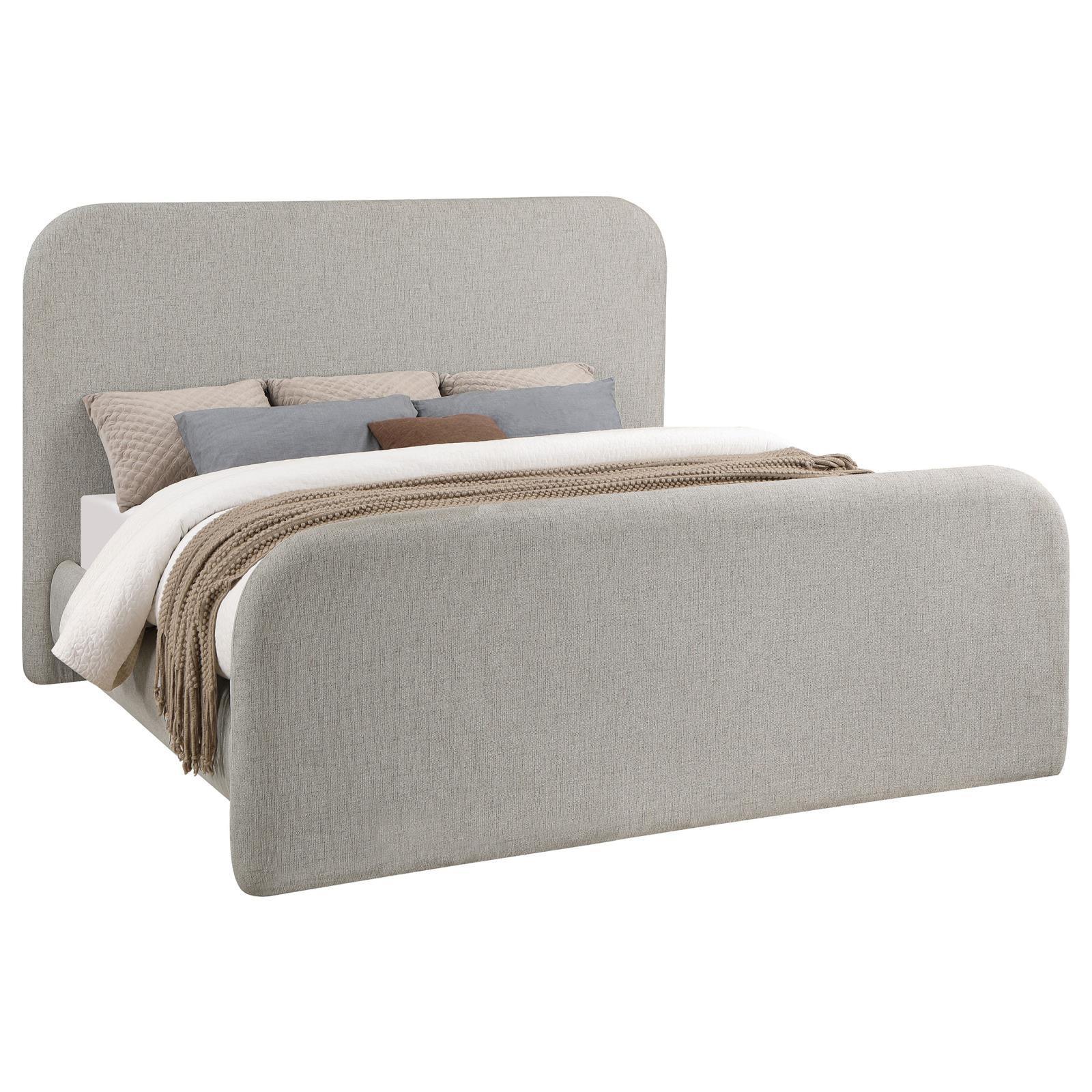 Wren Upholstered Queen Platform Bed Grey - Image 2